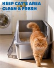Stainless Steel Cat Litter Box  Metal Kitty Litter Box With Scoop  Anti-leak