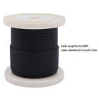 1 8  Black Wire Rope Stainless Steel Indoor Cable Railing Kit 7x7 Strands 200ft