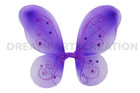 Purple Butterfly Fairy Organza Nylon Wings Glitter   Gemstones Choose Size