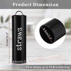 Metal Straw Holder  12 Inch Tall Drinking Straw Dispenser With Handle Lid  Ru   