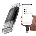 Shockproof Plastic Card Reader Usb2 0 For Sdtf Type C Devices 128gb Hotswap