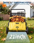 Garvee 21  Manual Push Lawn Sweeper With 4-brush System 3 5cu Ft Leaf Blower Bag