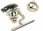 Pewter Pirate Tie Tack   Lapel Pin