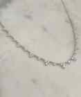 0 90ct Natural Diamond Round Wedding Engagement Station Necklace 14k White Gold
