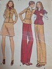 Blazer Jacket Skirt Pants 10 Butterick 6819 Sewing Pattern Ff A Line Slacks Fit