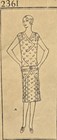1920s Butterick Pattern 2361  Misses Frock W  Kimono Sleeves In 2 Lengths  B34 
