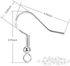 925 Sterling Earring Hooks Hypoallergenic 48pcs Silver gold rose Gold Jewelry Ma