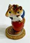 Wee Forest Folk M-129 Piggy-back Mousey Wp Signed 1985