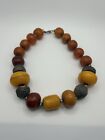 Rare Antique Mauritanian Amber Tribal Sterling Silver Necklace 217 Gr