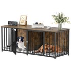 Double Dog Crate Furniture 80 2 Inch Large Breed Dog Kennel W  Divider For 2 Dog