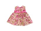 Pink Floral Dress And Hat Fits 18  American Girl Doll Clothing