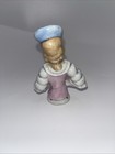 German Porcelain Half Doll Pincushion Doll Pin Cushion Doll Lady Pink Vintage