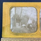 Children Playing In York Ontario Stereoview French Tissue Antique C1850s Xt2115