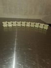 Lot Of Ten  10  Vintage Miniature 1  Tall Flocked Fuzzy Teddy Bears Figurines 