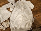 Vtg Baby Christian Dior Christening Baptism Gown 0 3 6 Months Newborn Sweater 