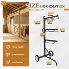 Freestanding 3 Tiers Saddle Rack English And Western Saddle Rack W wheel Rolling