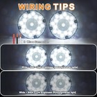 2pcs 7  Round White Led Backup Lights 17 Led Marker Clearance 17 Led White