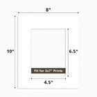 70 Pc 8x10 Classic White Picture Mats With White Core Bevel Edge For 5x7 Picture