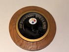Vintage Nfl 1970 s Pittsburgh Steelers Football Helmet Wall Plaque Round 14     