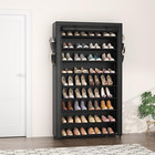 10-tier Shoe Rack With Cover Large Capacity 40 Pairs Space Saving Organizer