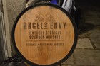 Angel s Envy  Bourbon Whiskey Barrel Lid head With Outside Metal Ring And Staves