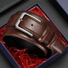 Men   s Belts full Grain Genuine Leather Casual Dress Jeans Belts For Men