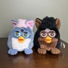 1999 Furby Buddies Lot Of 2 Black Gorilla Blue Elephant Vintage Tiger Bean Bag