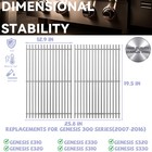 2 Pc 19 5  Stainless Steel Cooking Grates For 2 Pc 19 5  d X 25 8  w  Silver
