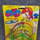 Vintage Ufo Play Set Flying Disc Propeller Toy New Carded Retro Neon 90s