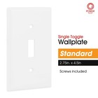 Power Gear Single Wall Plate Cover  1 Gang  Outlet Covers  Light Switch Cover  2
