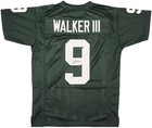 Michigan State Spartans Kenneth Walker Iii Signed Green Jersey Beckett Wit