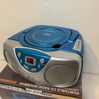   new   Sylvania Portable Cd Player Am Fm Radio Blue Retro Boombox Srcd243m