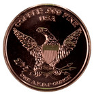 Copper Art Coin   Giganotosaurus Design   Fine  999 Bullion   Minted In The Usa