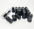 20 Black Tuner Racing Lug Nuts For Aftermarket Wheels 12x1 5   6 Spline Key