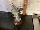 Vintage James Lane Casey Pewter  wind Wizard  Crystals On Wooden Base  0334 2500