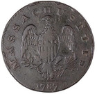 1787 Us Massachusetts Cent Cooper Coin Arrows In Left Talon