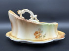 Vintage Rose Gold-trimmed Large Butter cheese Keeper Dish Set
