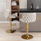Set Of 2 Bar Stool Leather Counter Height Adjustable Swivel Pub Bar Chairs In Us
