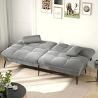 Stylish Gray Comhoma Cloud Comfort Convertible Futon Sofa Bed For Modern Living