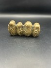 Vintage Brass Four Wise Monkeys - Hear  Speak  See  Do No Evil Paperweight