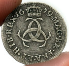 1679 Silver Great Britain Silver 3 Pence King Charles Ii Coin Scarce