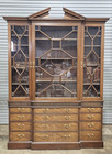 Kittinger Colonial Williamsburg Mahogany Breakfront Bookcase  cw-158  Rare