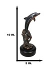 Jumping Dolphin Statue - Figurine 10 5  Height Bronze Electroplated Figurine