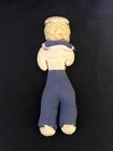 Antique Vintage Handmade Sailor Doll Cloth Body Hand Painted Face 8 25   