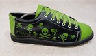 Pyramid Bowling Shoes Mens Size 10 Skull Crossbones Green Black Lace Up Nice