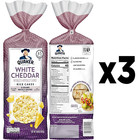 Quaker Large Rice Cakes  White Cheddar  5 5 Oz  Pack Of 3
