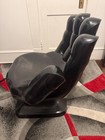 Vintage Mid Century Modern 1980s Black Molded Plastic Hand Chair