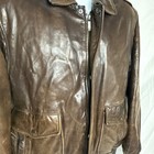 Vintage Calvin Klein Leather Bomber Jacket Brown 80   s Lined Men   s M Distressed