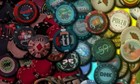 Fabulous Las Vegas Sign Poker Chip Mosaic Print W coa