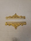 Brass Metal Ornate Bell Pull Hardware Needlepoint Tapestry Hanger Lot Of 2_aa